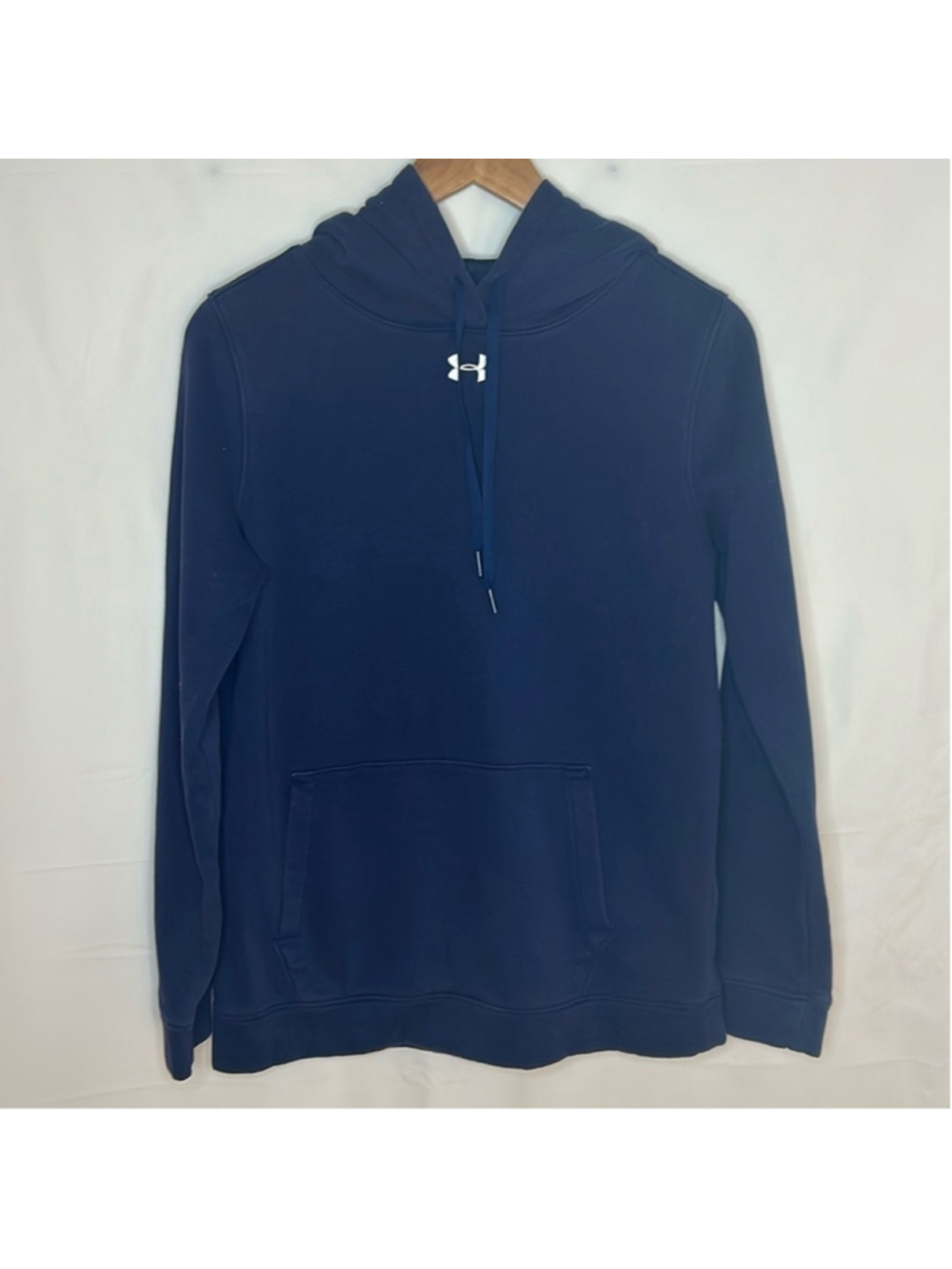 Under Armour fleece men’s hoodie size small navy blue Athleisure classic core